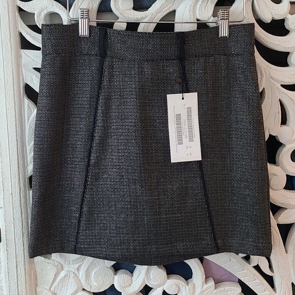 Walter Genuin Black Silver Golf Skort Size 6 Performance Active Tennis Skirt - Picture 1 of 6